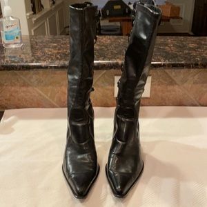 Franco Sarto women’s lace back leather boots.